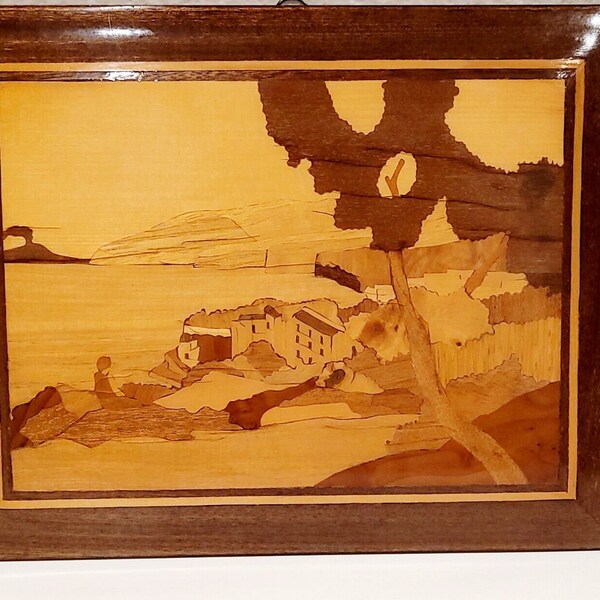 Wood Inlay Picture Etsy