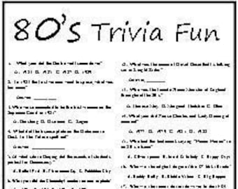 80's Trivia Quiz & 80's Music Trivia