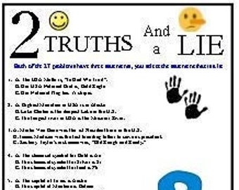 2 Truths and a Lie Quiz Game