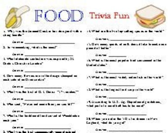 Food, Fast-Food and Food Mascot Trivia