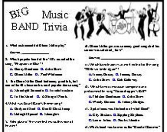 Big Band Trivia, back in the 30&#39;s, 40&#39;s when bands played good music.