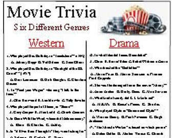 Movie Trivia, 6 Categories