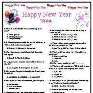 New Years Trivia and New Year&#39;s Bowl Game Trivia