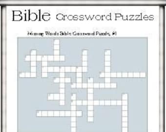 Bible Crossword Puzzles, Clues include Bible verse locations.