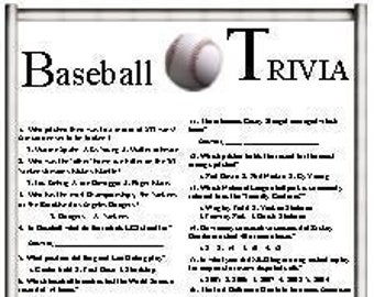 Baseball Ballpark Match up Trivia Game Printable Baseball 
