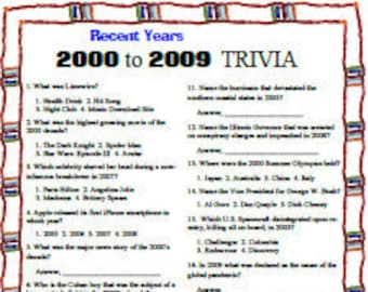 2000 to 2009 Trivia Fun, Recent news, fresh in your mind.....