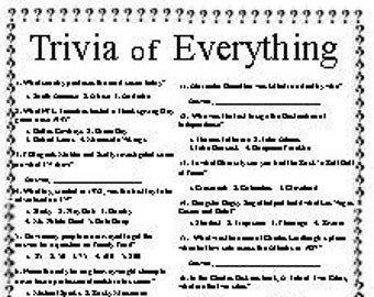 Trivia of Everything!  Too many categories for a specific title. This game covers a bit of anything/everything, a very wide range.