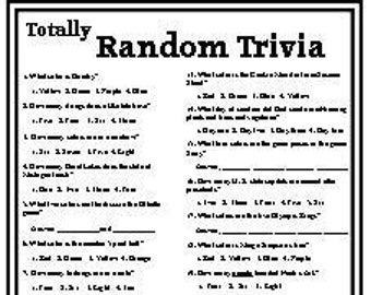 Random Trivia, (Totally) Random Trivia