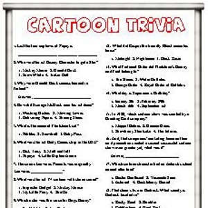 Cartoon Trivia challenge covers mainly the good old surer heroes from the past.