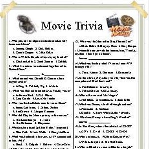 Movie Trivia, for the avid movie person