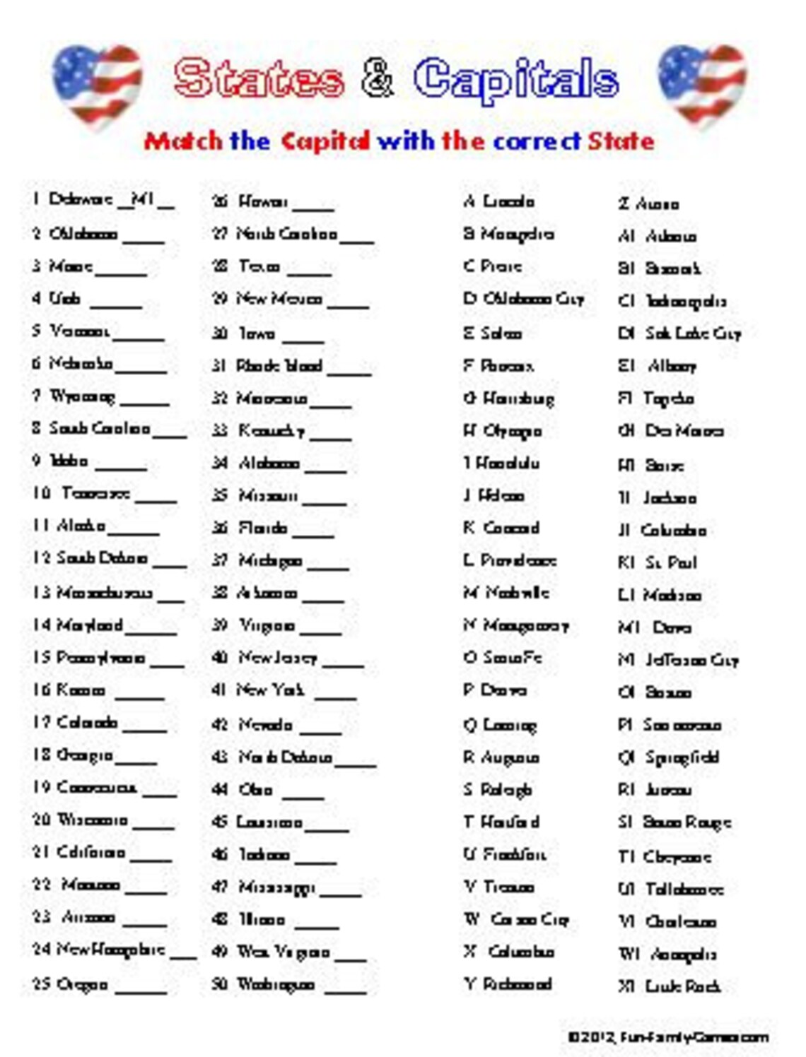 American Trivia Quiz - Etsy