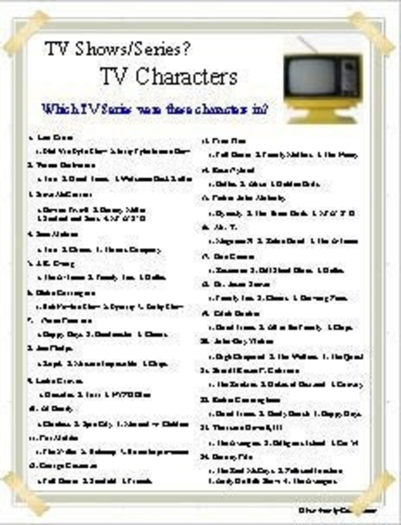 TV Shows, Characters and "catchphrases" - Etsy