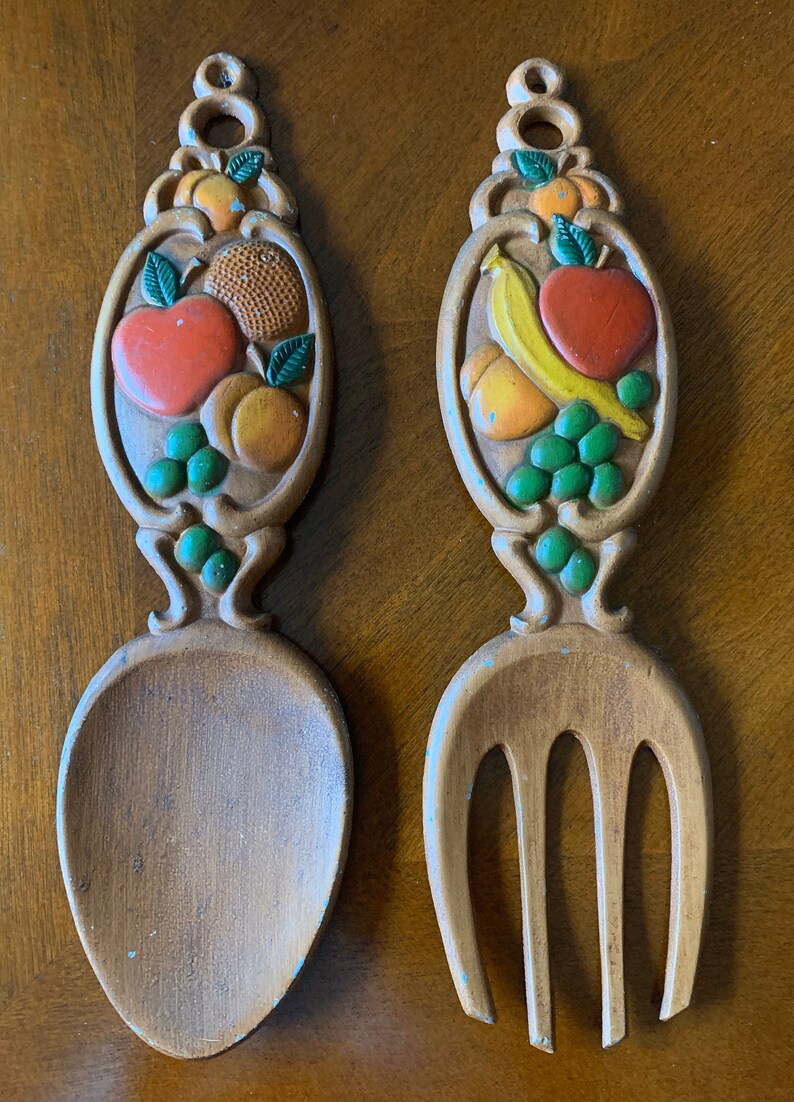 Metal Fork and Spoon Wall Decor by Sexton Etsy