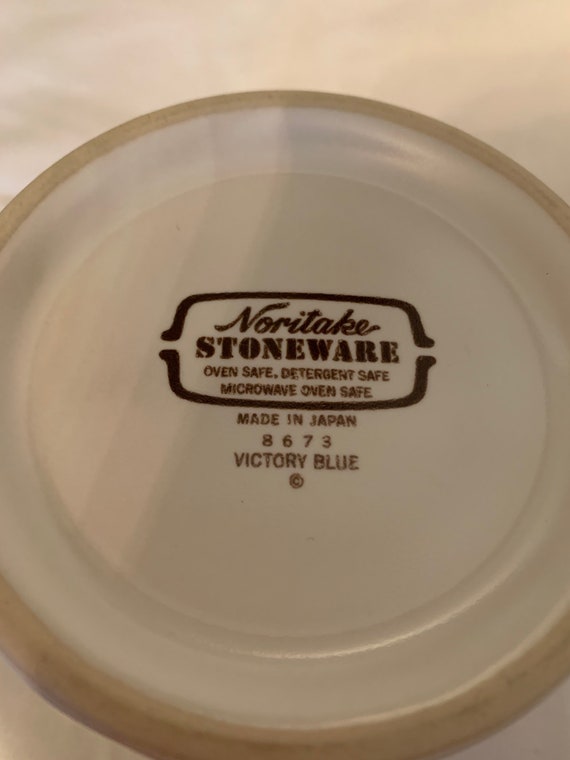 by Noritake Stoneware Victory Blue Creamer and Sugar Bowl Dining & Serving Serving Odds & Ends