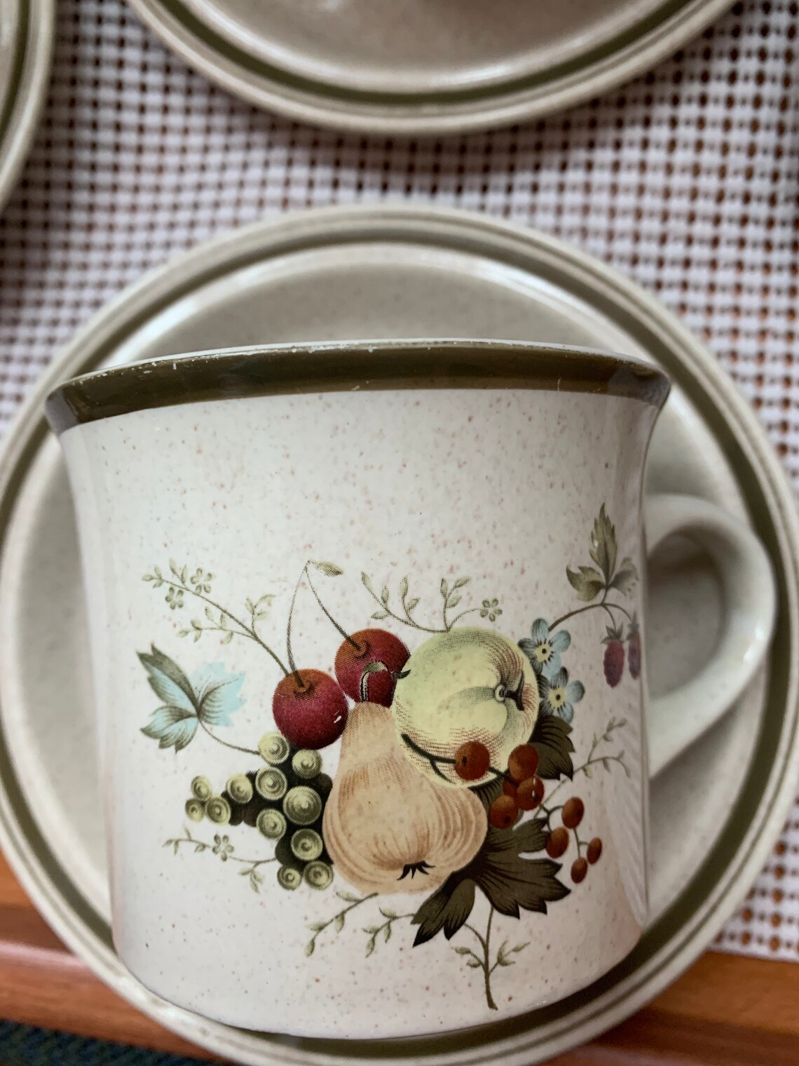 4 Vintage Stoneware Cups and Saucers Cornwall by Royal Etsy