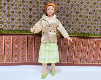 Puppenhaus Miniatur Dressed Posable Lady Doll