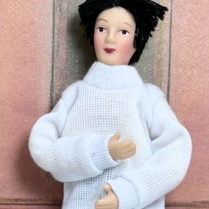 Dollhouse Miniature Porcelain Male Doll 1:12 Scale