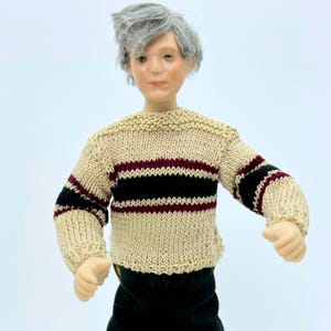 Dollhouse Miniature Artisan  made Gentleman Doll 1:12 Scale
