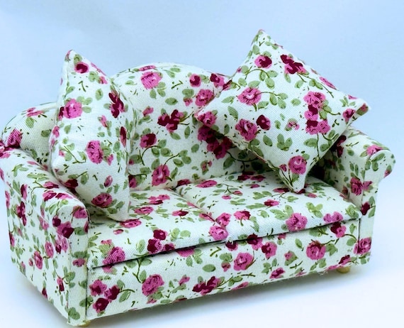 Toyvian Divano In Miniatura Vintage Rosa Per Casa Delle Bambole, In Plastica, Stile Principessa, Per Decorazione Soggiorno In Miniatura - 4
