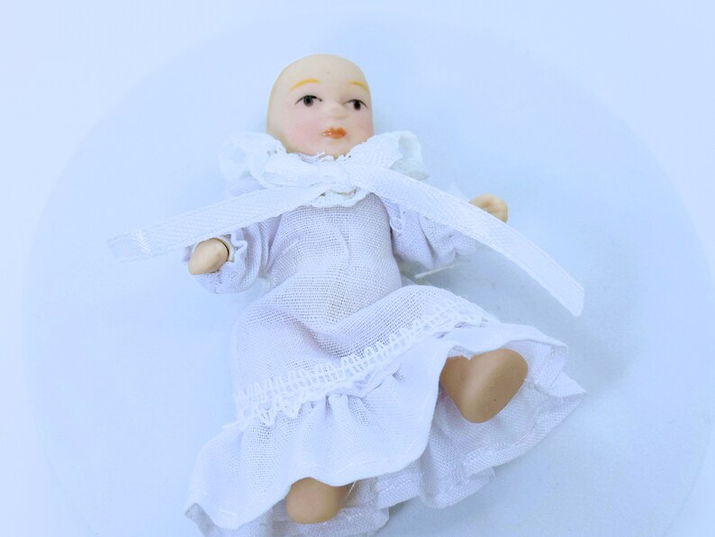 Dollhouse Miniature Porcelain Baby Doll 112 Scale Etsy Australia