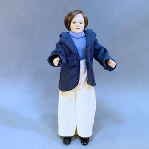 Dollhouse Miniature Traditional Porcelain Male Doll