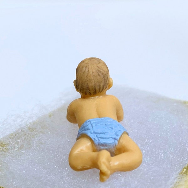 Dollhouse Miniature Tiny Baby Boy  Doll