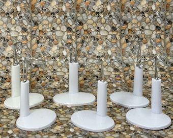 Dollhouse Miniature Doll Stands Fits Doll 5&quot;- 6&quot; High -6 pcs.