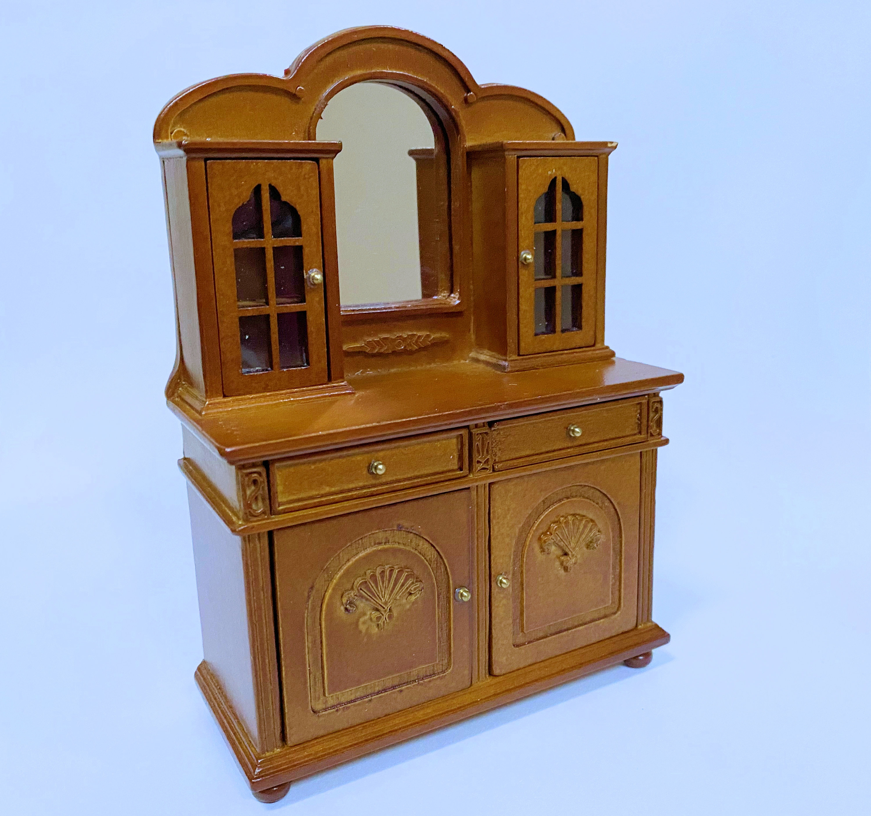 ドールハウス ミニチュア 木製 ウォールナット ディスプレイ