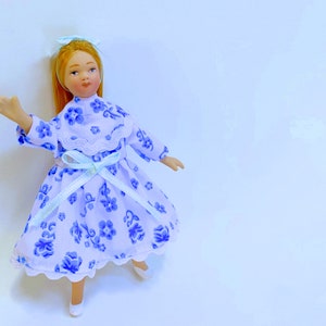 Dollhouse Miniature  Victorian Porcelain Girl Doll