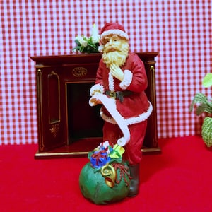 Dollhouse Miniature Resin  Father Christmas / Santa Claus