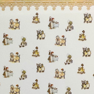 Dollhouse Miniature Victorian Nursery / Children&#39;s Wallpaper 1:12 Scale
