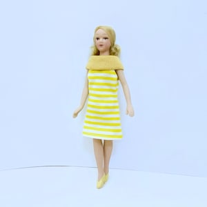 Dollhouse Miniature Modern Porcelain  Lady Doll  1:12 Scale