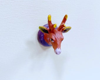 Dollhouse Miniature   Deer Head For Wall 1:12 Scale