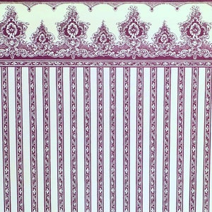 Dollhouse Miniature Victorian Stripe Wallpaper 1:12 Scale
