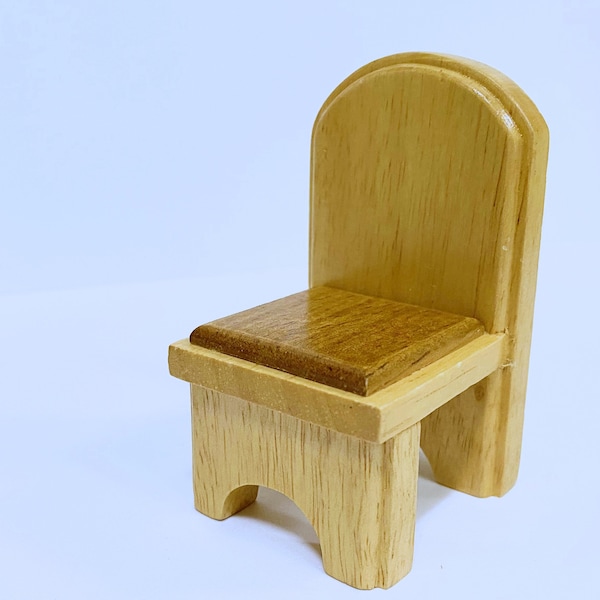 Dollhouse  Wooden / Oak Side  Chunky Chair For age 3+