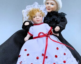 Puppenhaus Miniatur Gekleidet Porzellan Mädchen Puppe