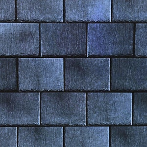 Dollhouse Miniature High Quality   Embossed Dark Roof Slates- Tile / Wallpaper Cardstock