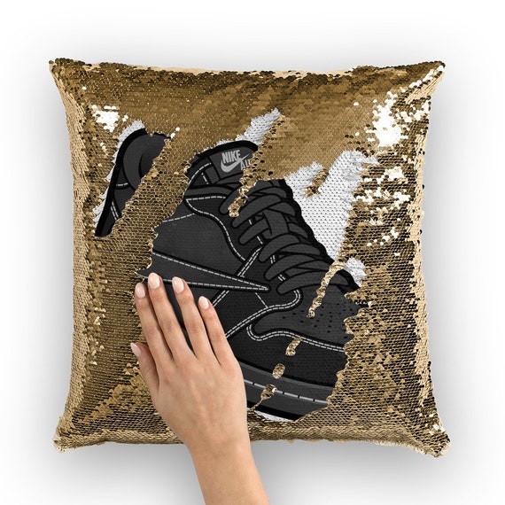Jordan 1 Travis Scott Black Phantom Sequin Cushion Cover - Etsy