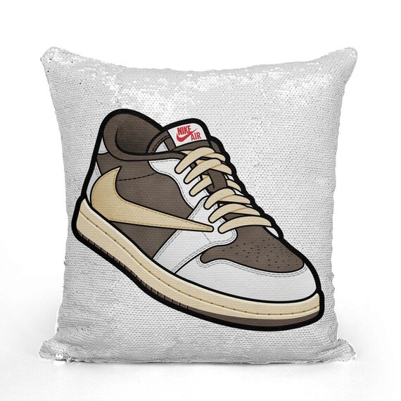 J4 Mocha Low Travis Scott Sequin Cushion Cover - Etsy