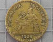 France - 1925 Bon Pour One Franc Coin - World Coins