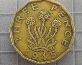 United Kingdom - 1945 3 Pence Coin - World Coins