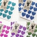 Glitter Mini Heart Stickers Pk24 - Colour Optional