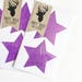 Star Stickers Pk10 5cm - Glitter Purple