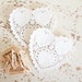Ivory Heart Paper Doilies Pk20