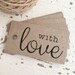 Rustic 'With Love' Favour Tags Pk10