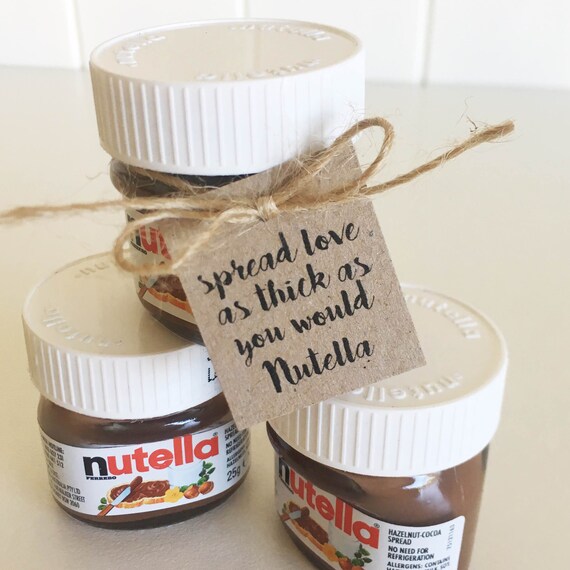 Nutella Jar Tags Pk10 Mini Nutella Jars. Favour Tags. Etsy