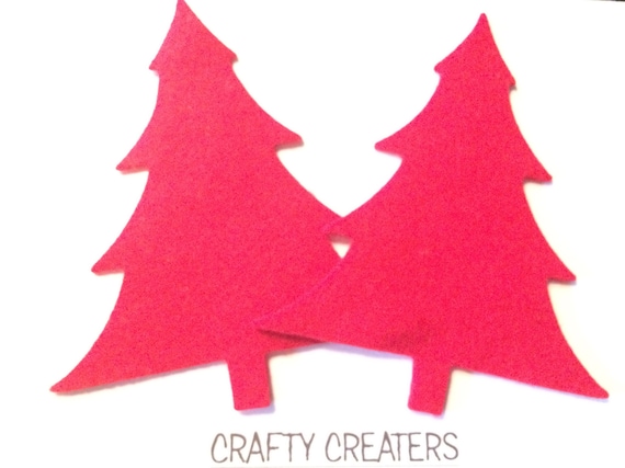 CARD CRAFTS FELT CHRISTMAS TREES CHRISTMAS SHAPES TOPPERS,EMBELLISHMENT