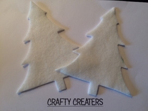 CARD CRAFTS FELT CHRISTMAS TREES CHRISTMAS SHAPES TOPPERS,EMBELLISHMENT