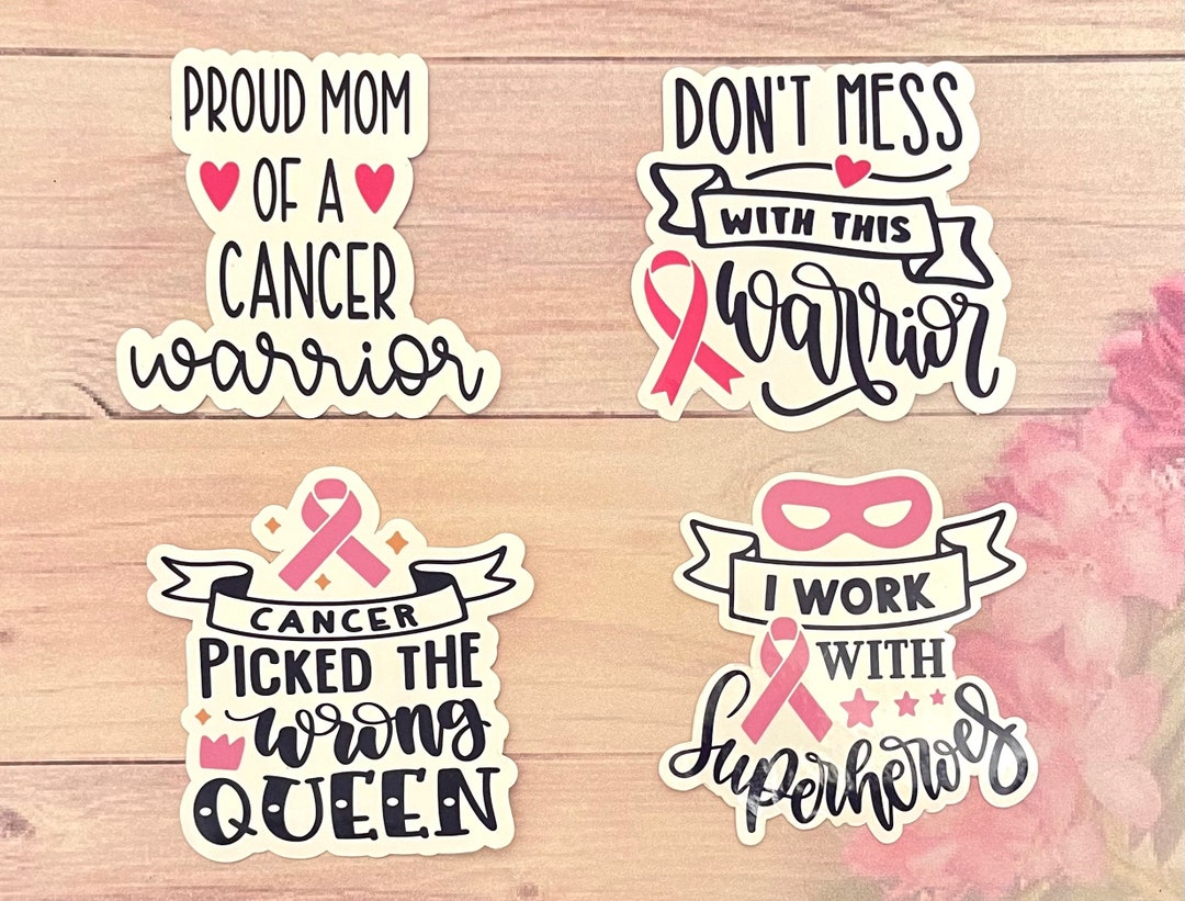 Cancer Awareness Inspirational Stickers Laptops Clip Boards Offices Cancer Awareness Inspirational Stickers Laptops Clip Boards Offices