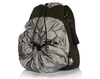 Hike - Zaino in neoprene, colore verde e grigio